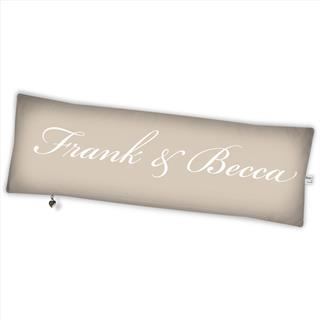 frank and becca personalised bolster sausage mr and mrs cushion